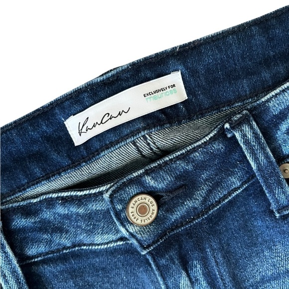 KanCan High Rise Distressed Wide Leg/Flare Jeans - Picture 5 of 7